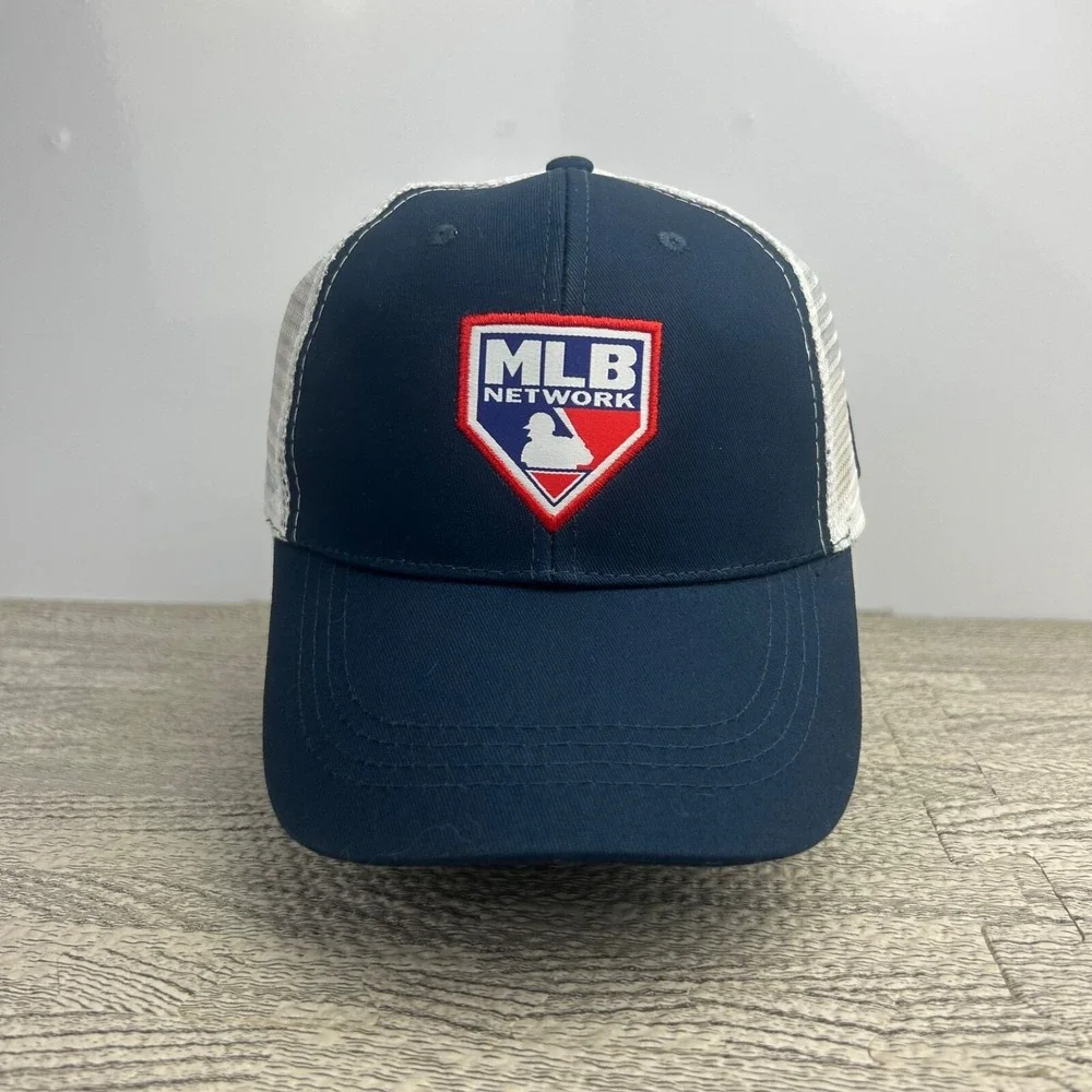 BRAND NEW MLB Network Trucker Hat Cap Snap Back Blue Detroit Tigers Baseball Men